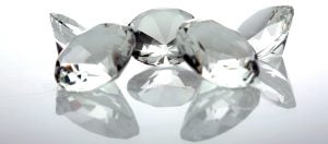 The Mother of All Diamonds and Baby Diamonds isolated on white w